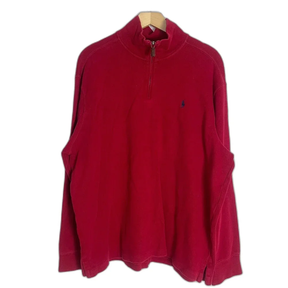 Polo Ralph Lauren Men's Red Quarter Zip Size XL